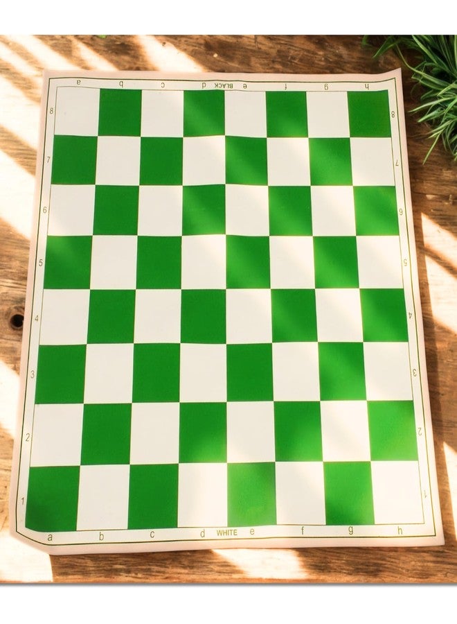 FAIR TOYFUN Tournament Chess Mat, 17Inches X 17 Inches, Vinyl, Foldable, Green Colour for Professionals - Image 2
